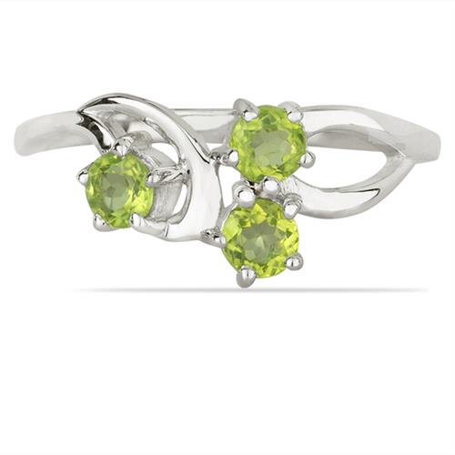 BUY NATURAL PERIDOT GEMSTONE RING IN 925 SILVER